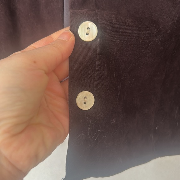 Newton Trading Co Vintage velvet corduroy chocolate brown jacket petite small - Picture 5 of 7